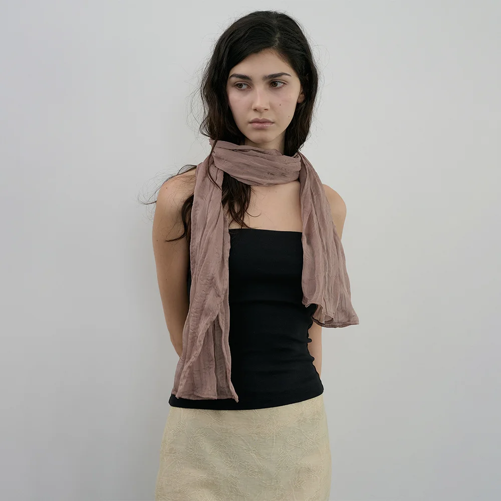 Ria Sheer Scarf_Coconut