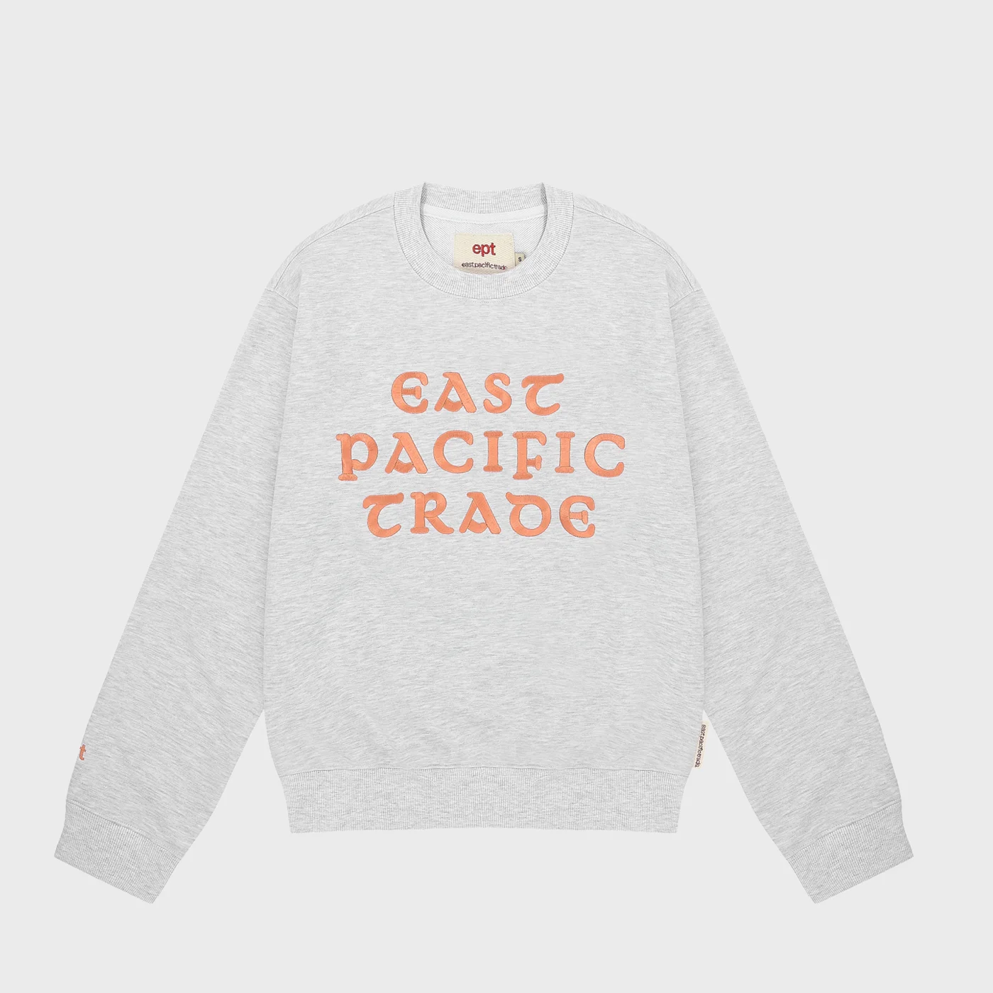 EMBROIDERED CREWNECK (MELANGE GREY)