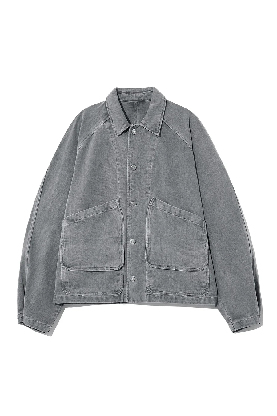 GARMENT-DYED DENIM HUNTING JACKET