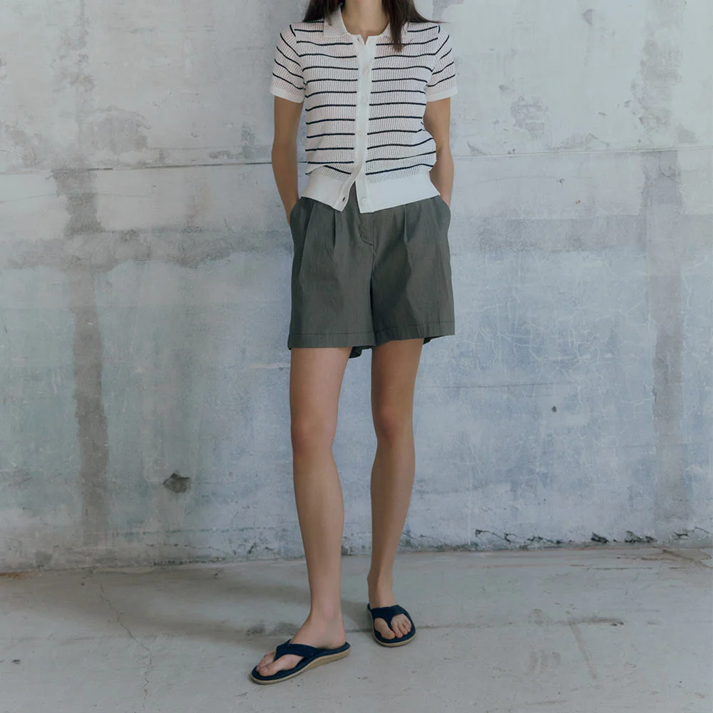 W LINEN SHORT - KHAKI (P252WHP430)