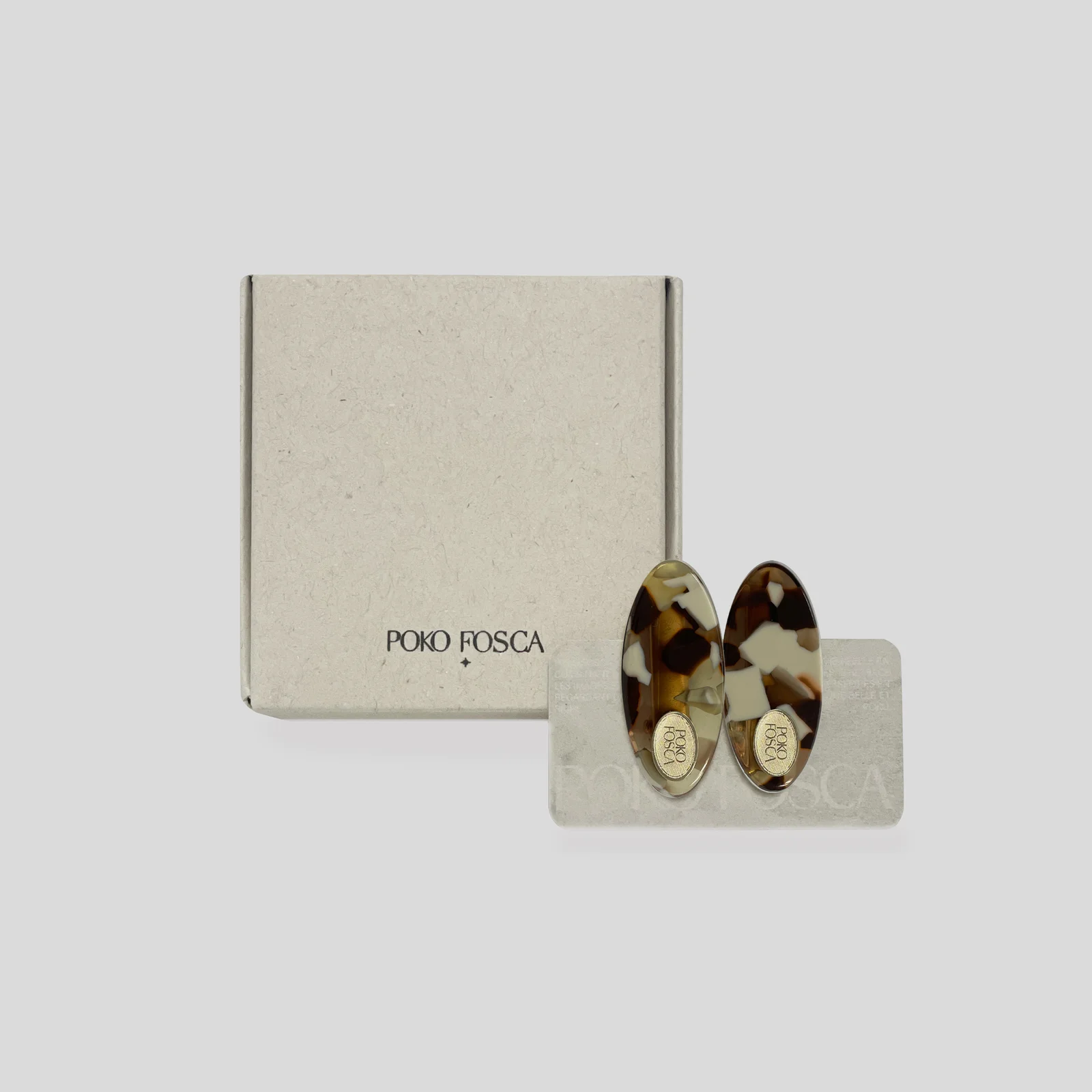 MINI HAIR PIN (MARBLE BROWN)