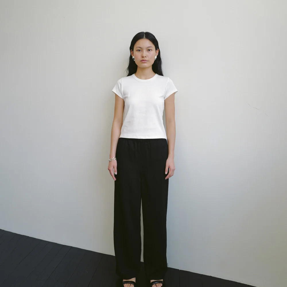 Boucle Banding Pants (Black)