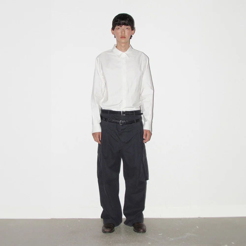 DOUBLE WAIST UTILITY CARGO TROUSER CHARCOAL