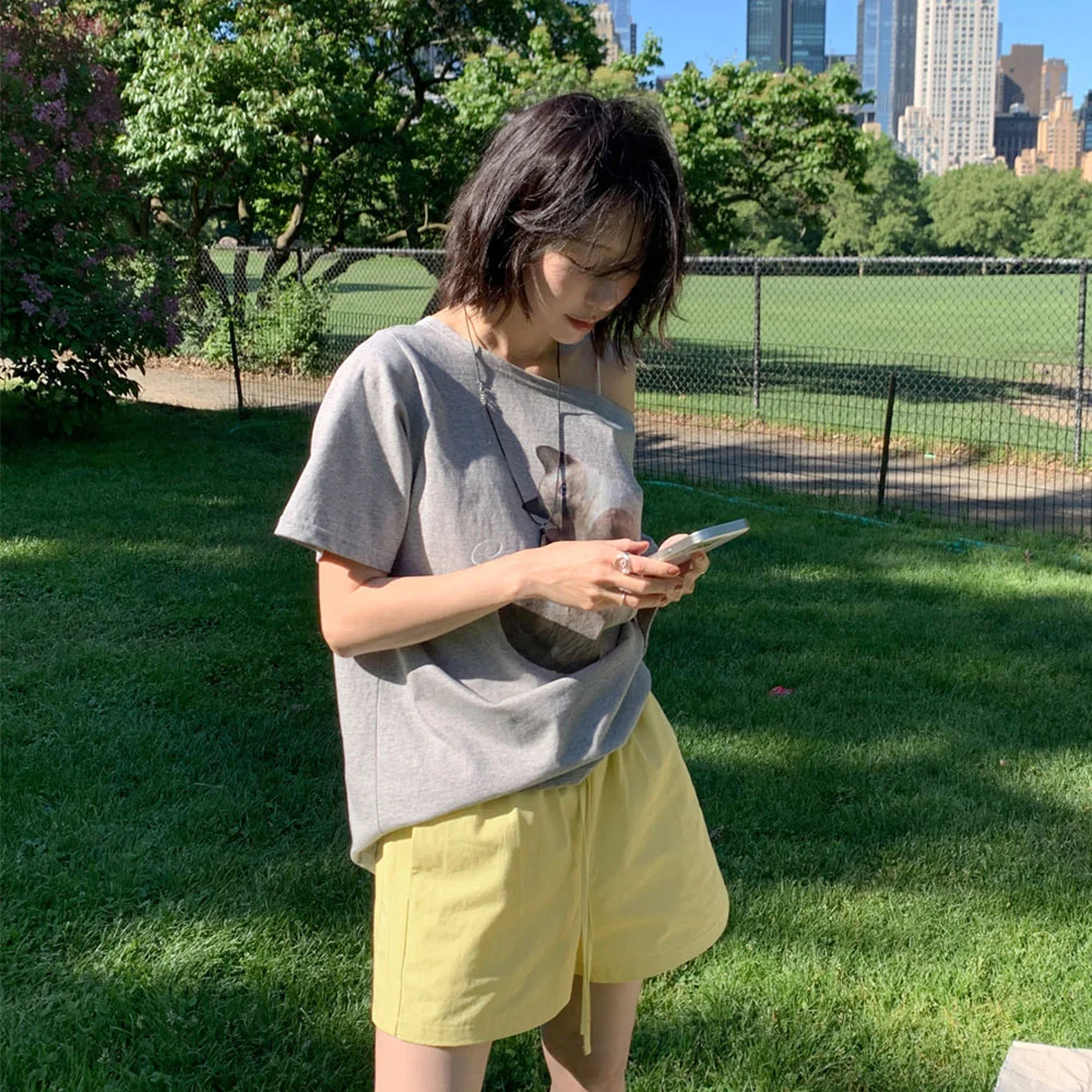 Bali Color Cotton Shorts (Light yellow)