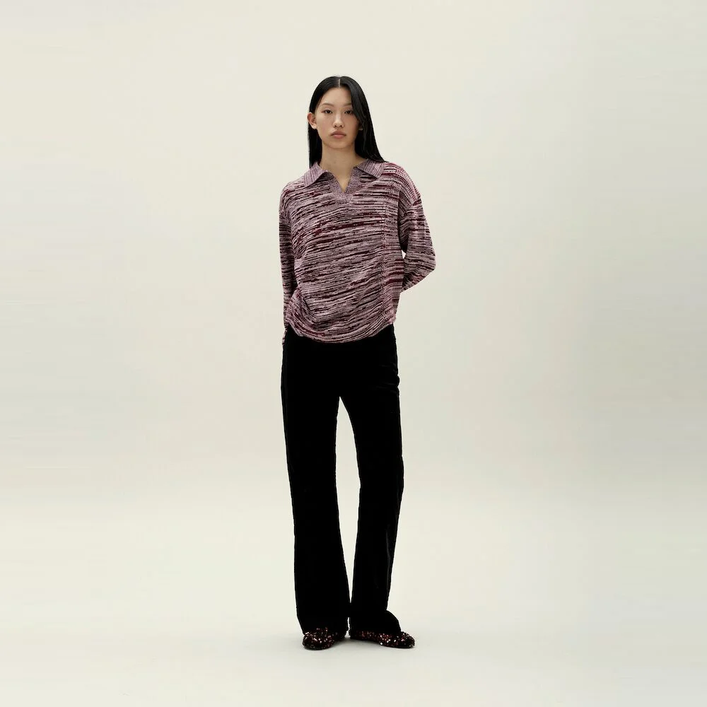 Multiple Knit Polo Magenta (AG5X51A02W)