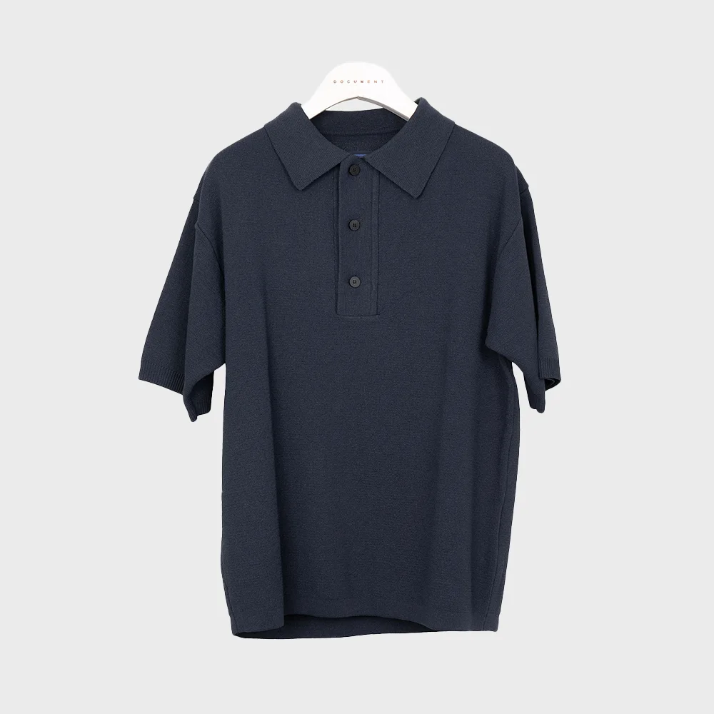 HANJI POLO SWEATER_NAVY