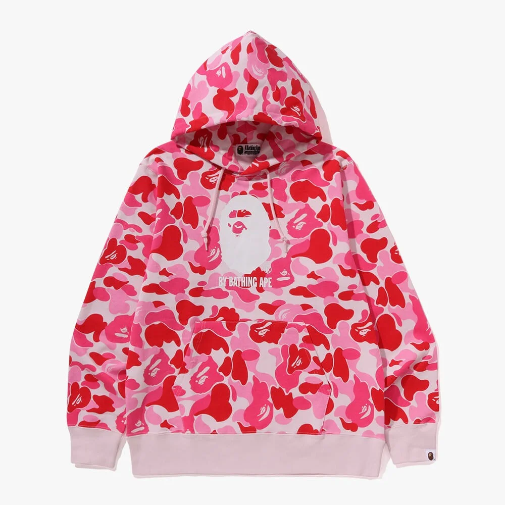 ABC 迷彩 BY BATHING APE 套頭 連帽衫(M) PINK