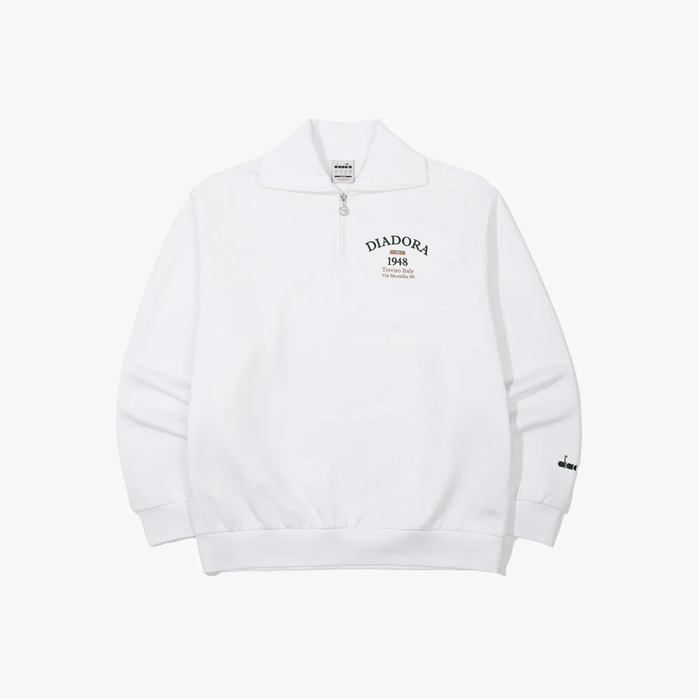 必備款 衣領 加絨 衛衣 WHITE