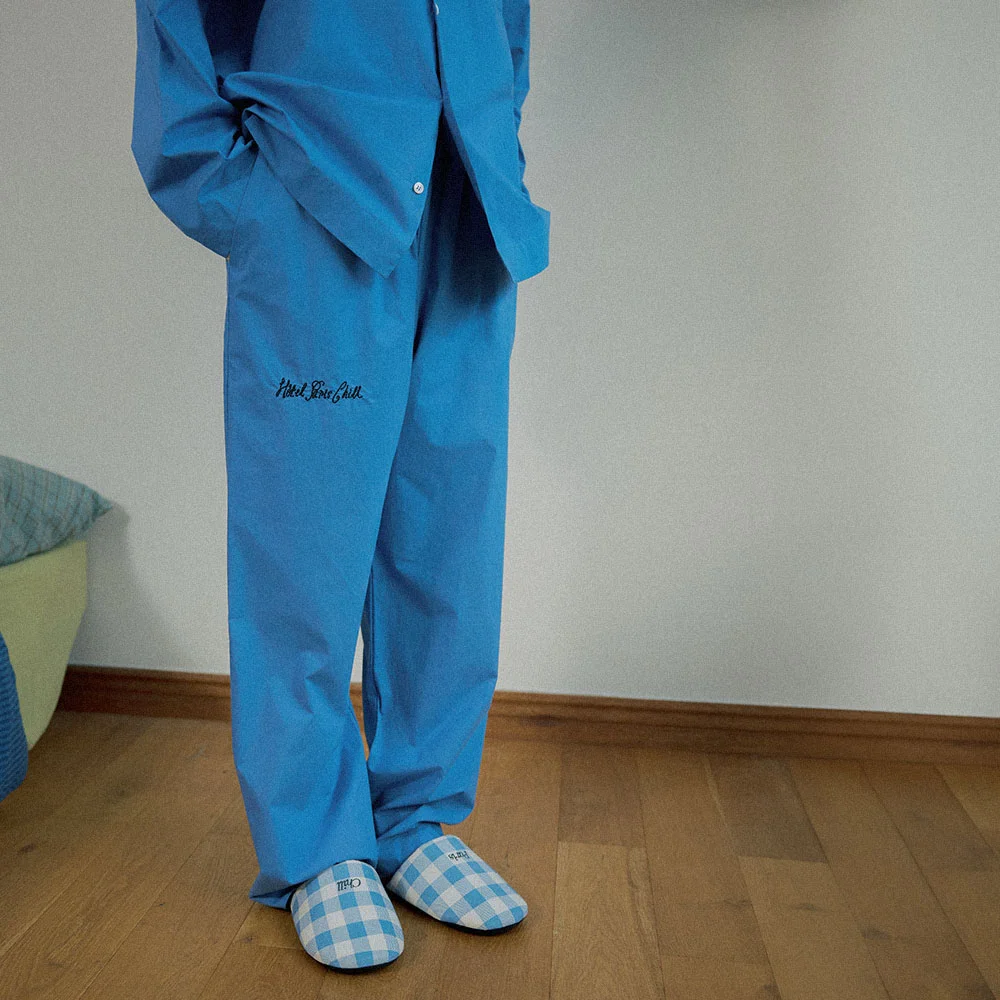 高密度 純棉 Poetique Pajama Pants (Blue)