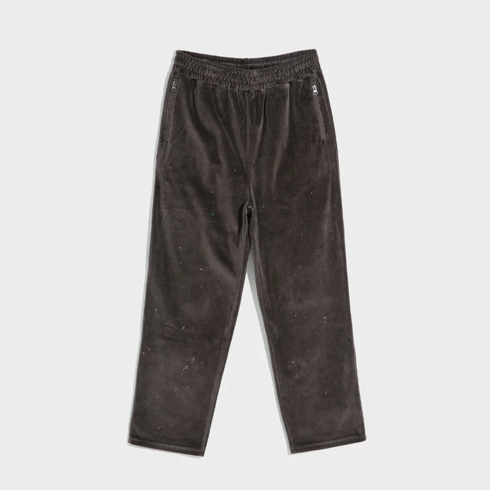 (23AW) VELOUR PAINTED TRACK PANTS (BROWN)