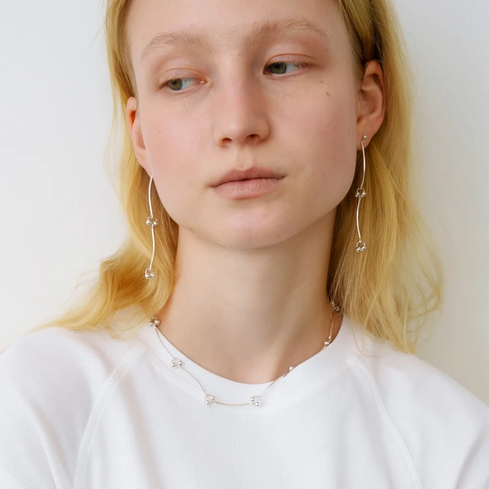 Two Ball Link Chain Necklace (L261MNK160)