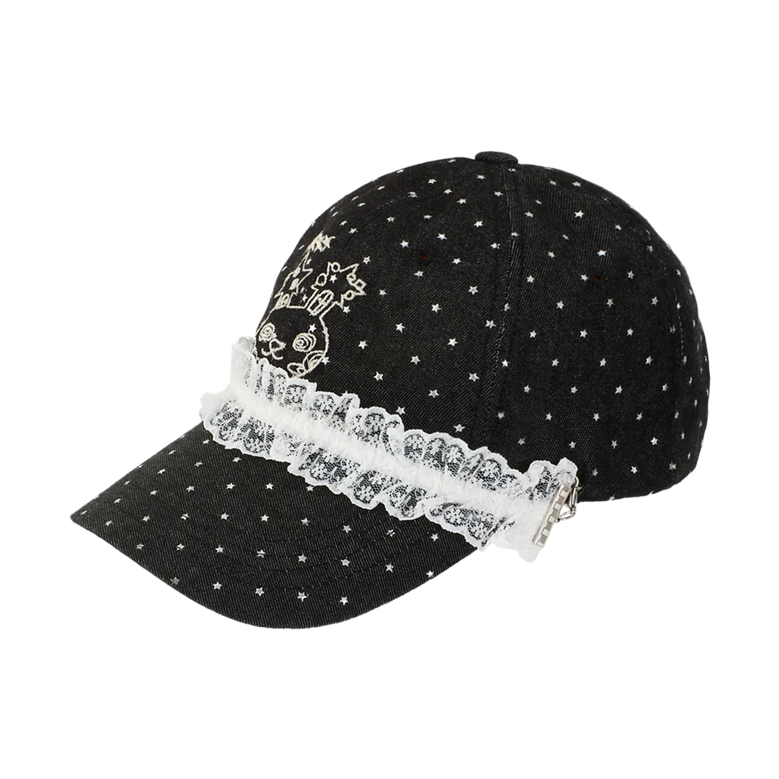 YBX SOUP Loli bunny Lace ball Cap_black