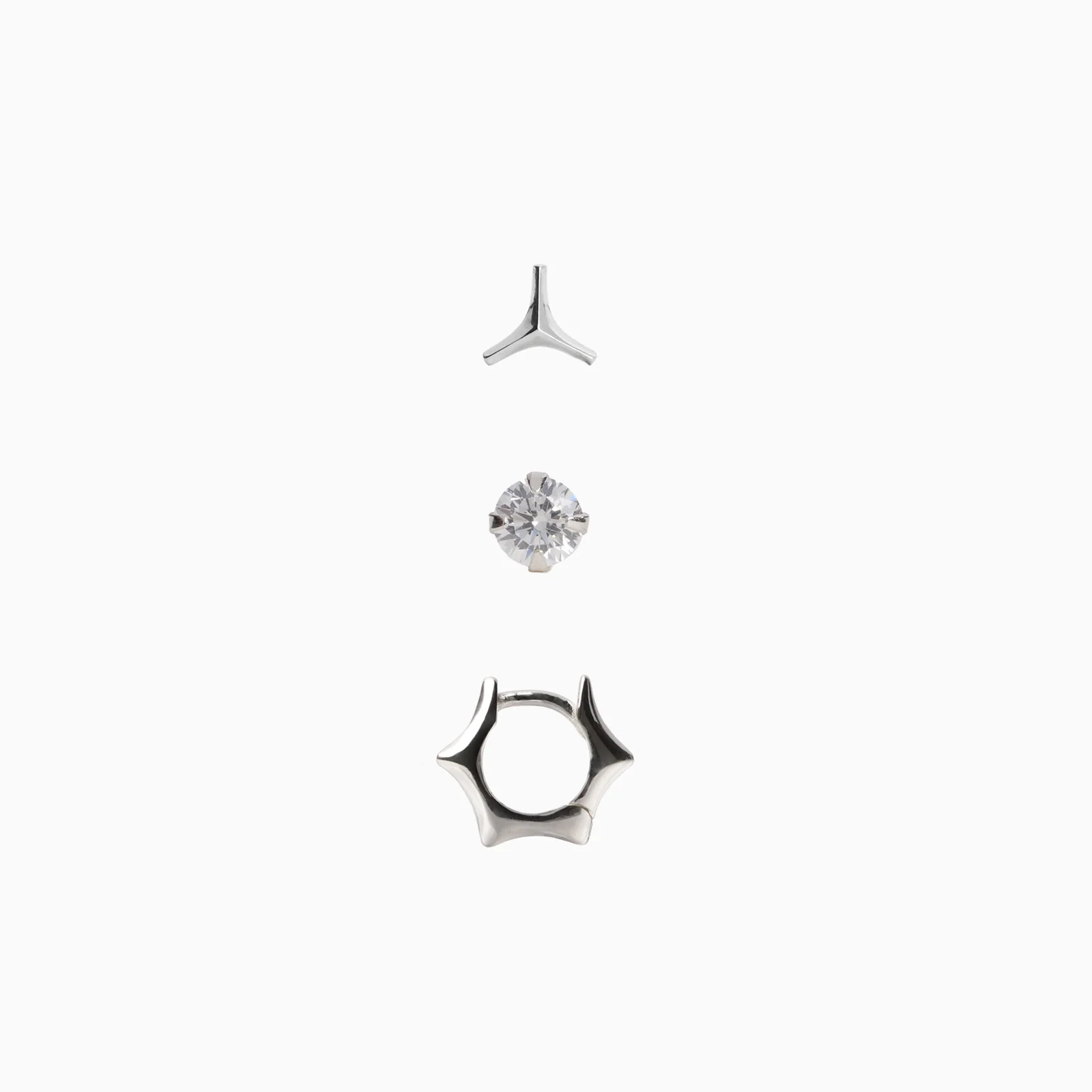 Sterling Silver Earring Set (Silver925)