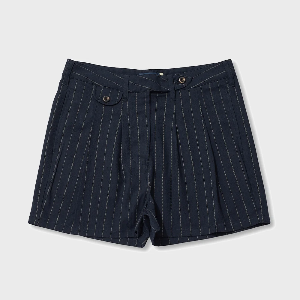 STRIPE SHORTS -NAVY