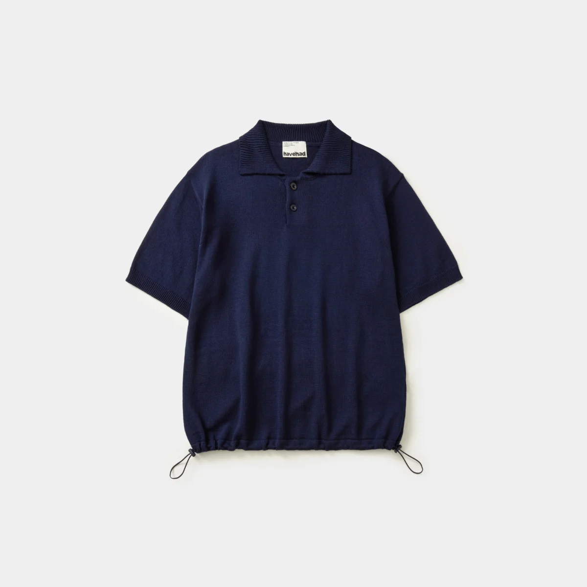 Airy Cotton Collar Knit (Navy)