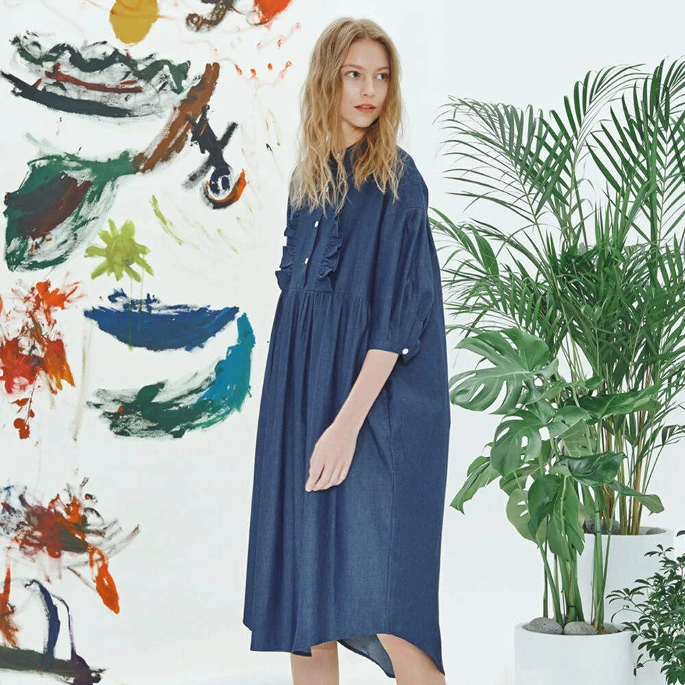 Field trip dress -indigo blue
