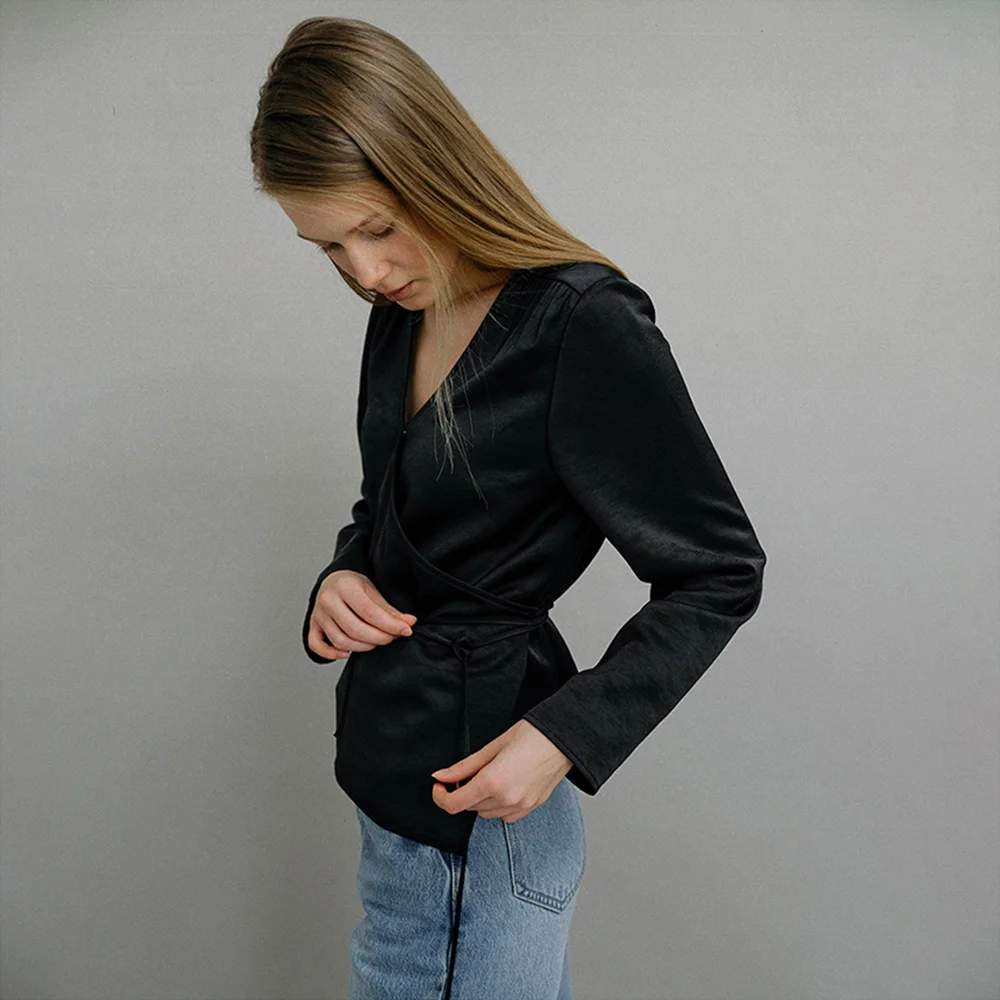 Sia Wrapped Blouse_2color