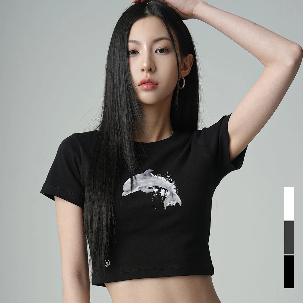 Dolphin Crop T-shirt - 3COL