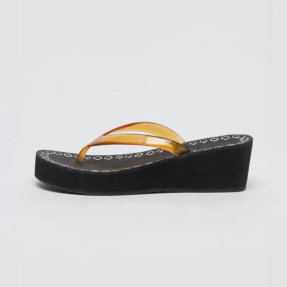 Eyelet platform sandals(Orange)