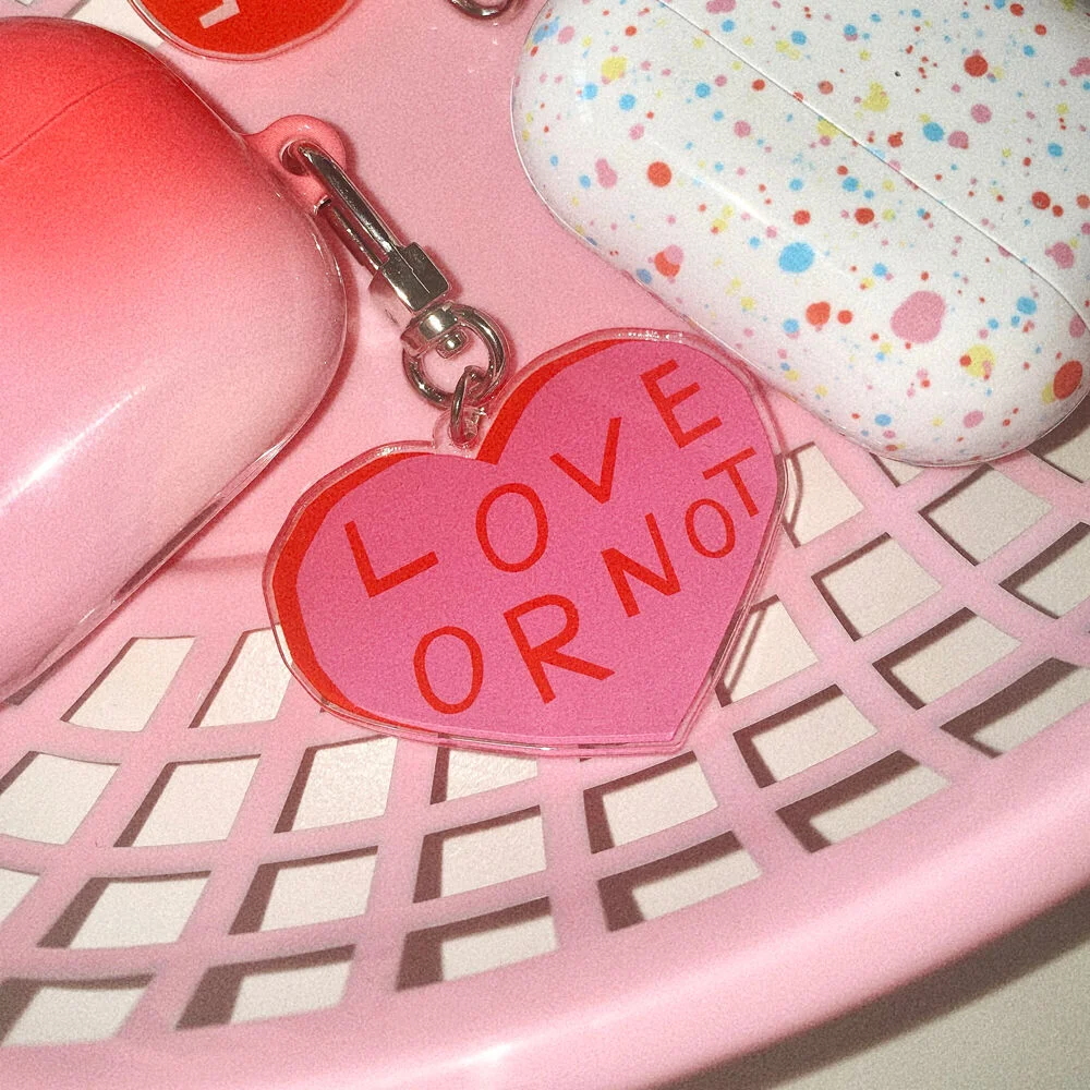 Pink Loveornot Keyring