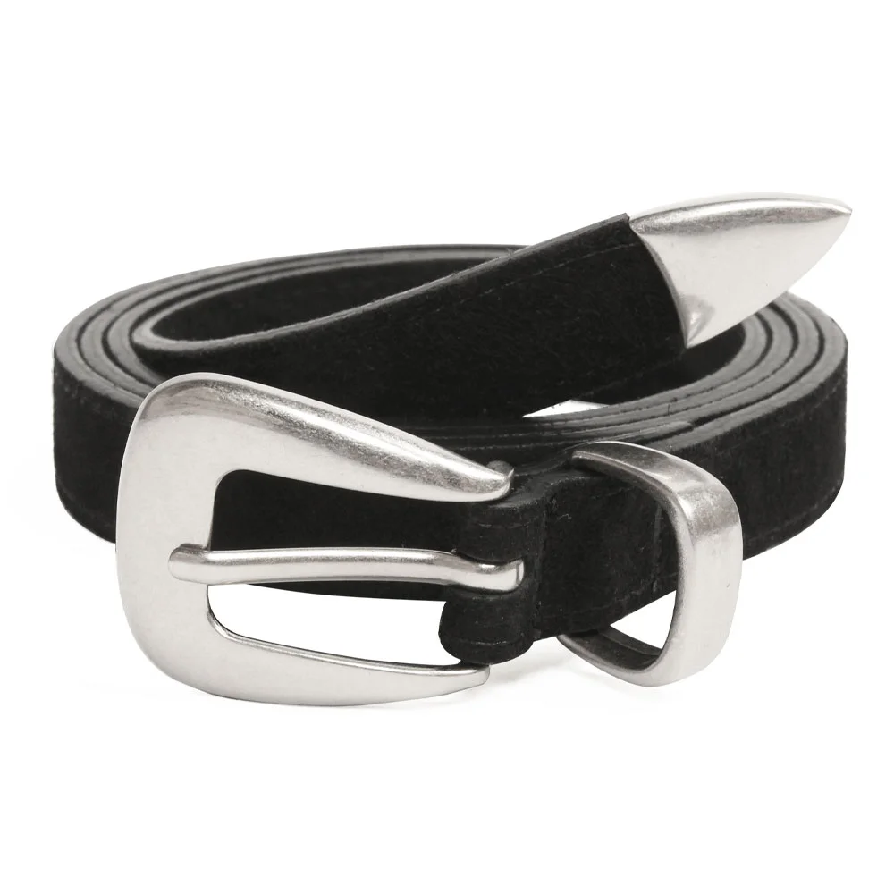 Suede Western Belt in Black