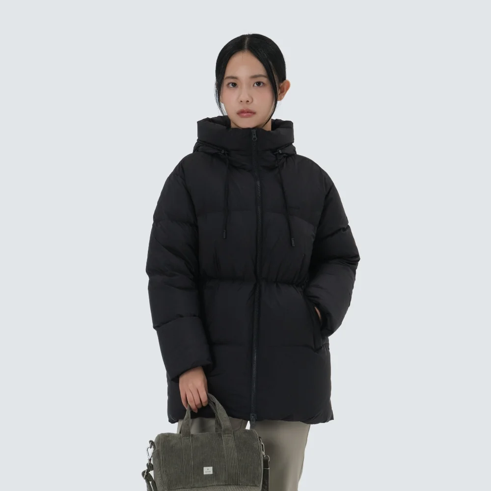 Puppina 女裝 中長款 厚重 Down 外套 Black (S25WWFDJ23)