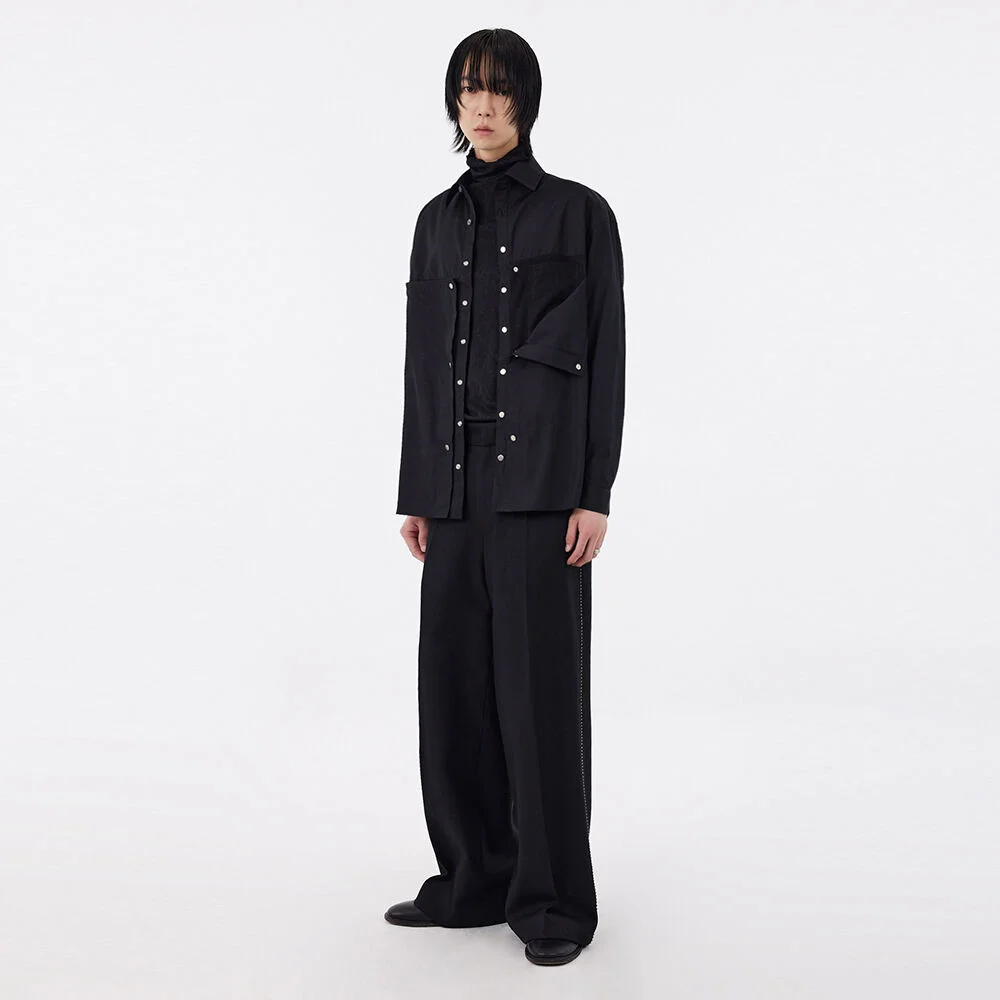 Hidden Panel Shirt - Black