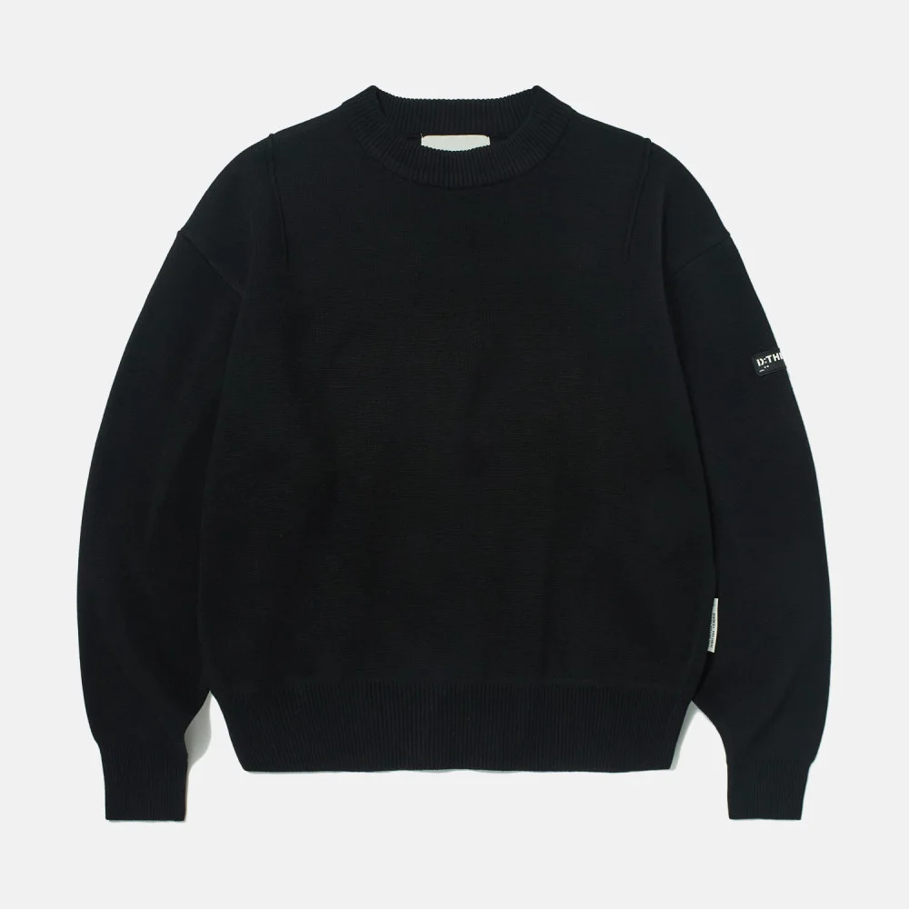 Logo-Jacquard Sweater (BLACK)