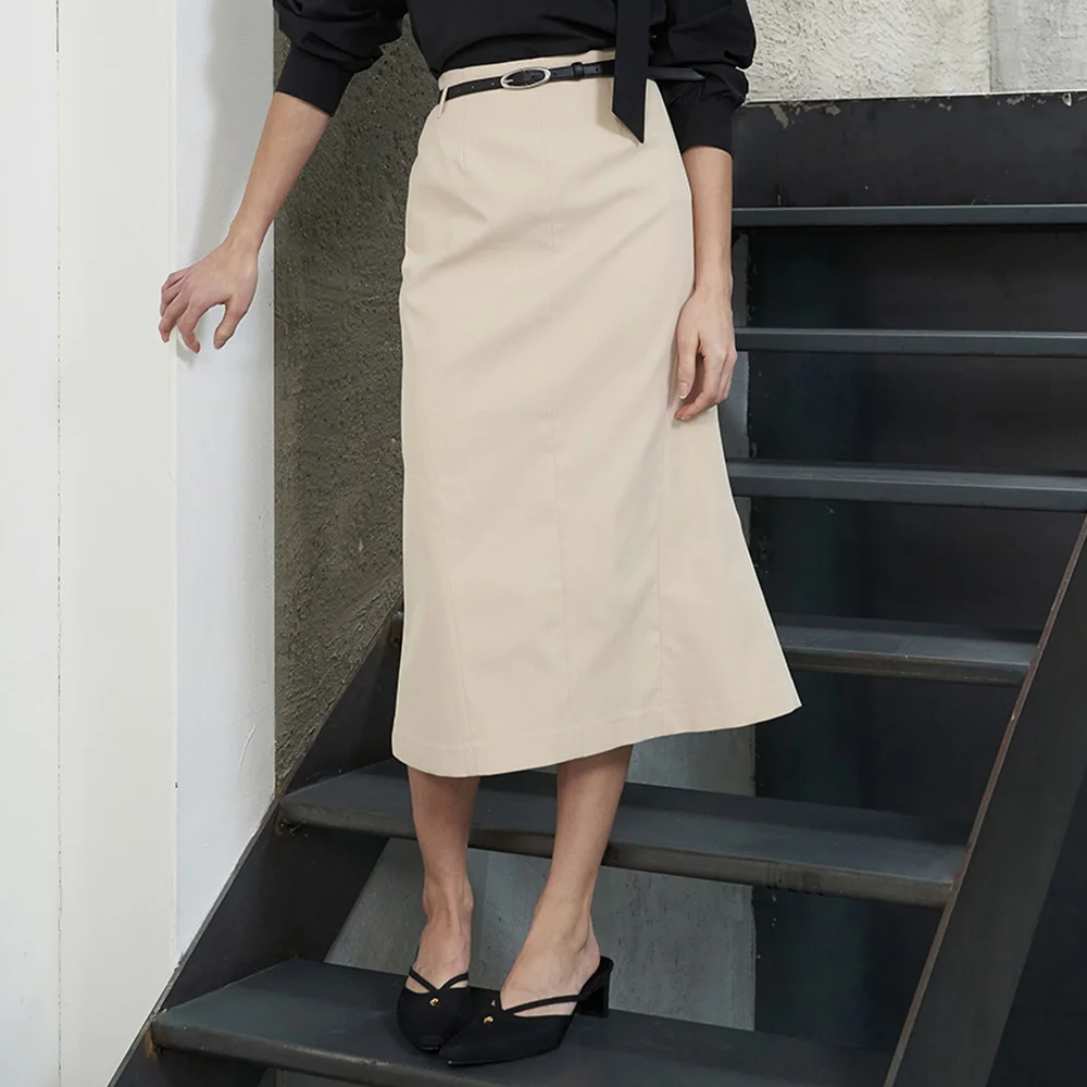 Curved Mermaid Skirt(2color)
