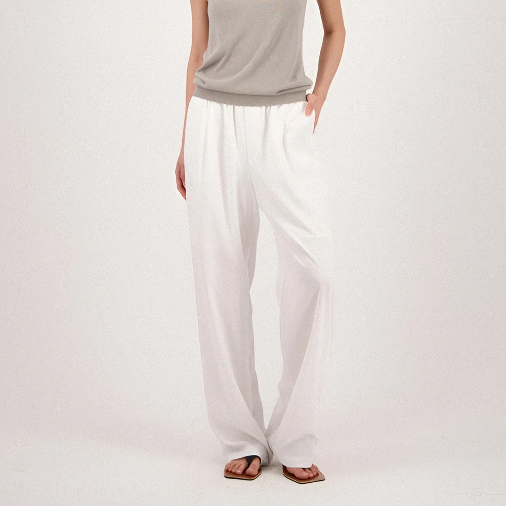 Summer Pintuck Bending Slacks _White
