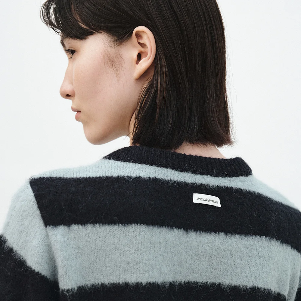 two tone cardigan - sky navy