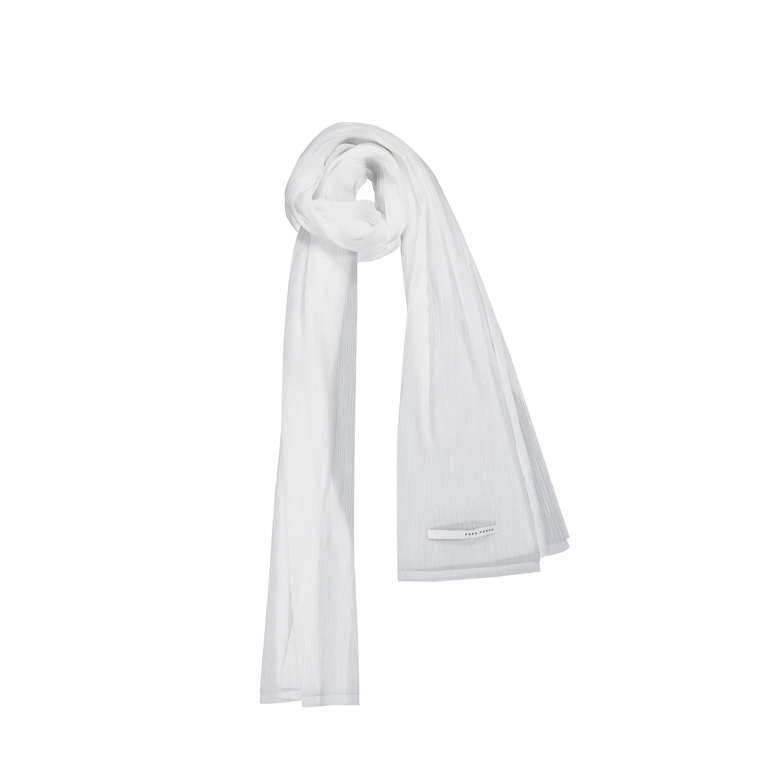 SHEER PLEATS SCARF (WHITE)