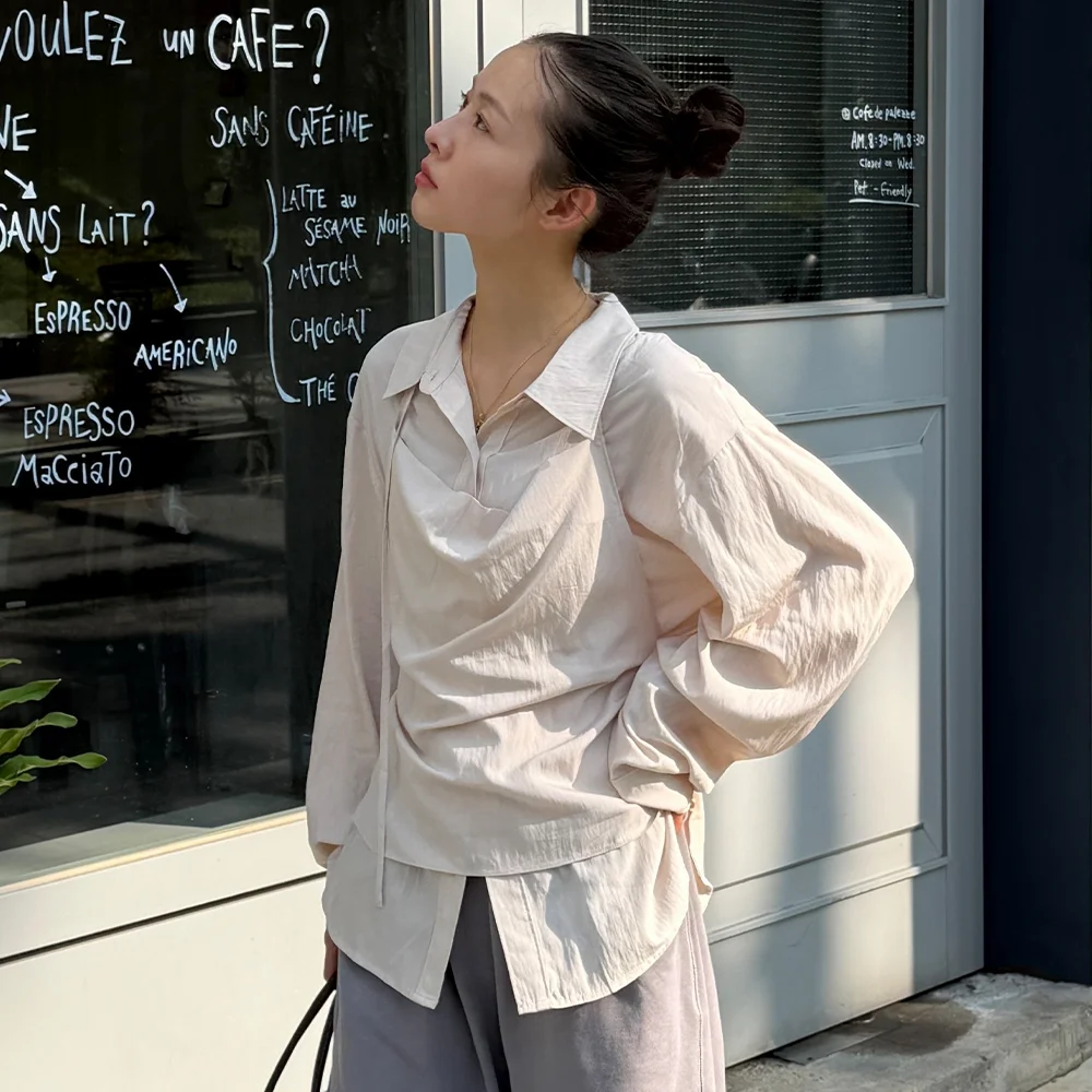 N HALTER SLEEVELESS LAYERED BLOUSE (BL-4404)