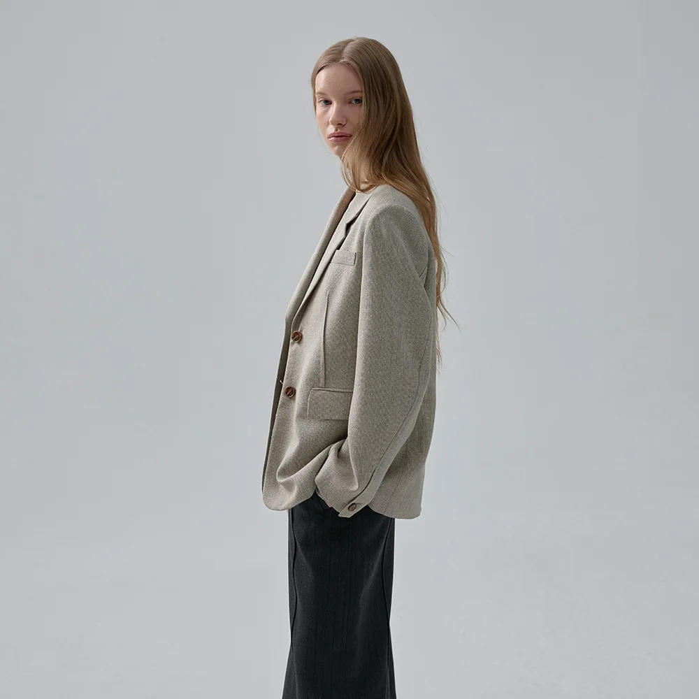 BOLD SLEEVE DART JACKET (oat beige)