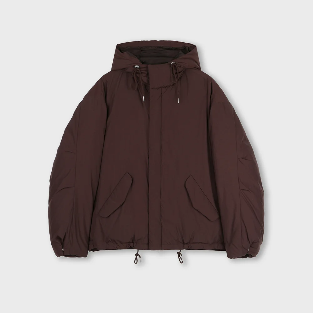 OVERSIZED M65 HOOD SHORT DOWN PARKA BROWN
