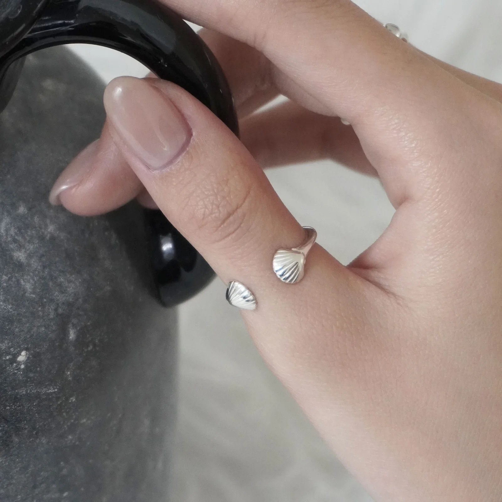 shell open ring