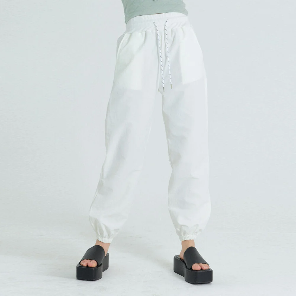 HIGH WAIST COLOURWAY JOGGER PANTS(IVORY)