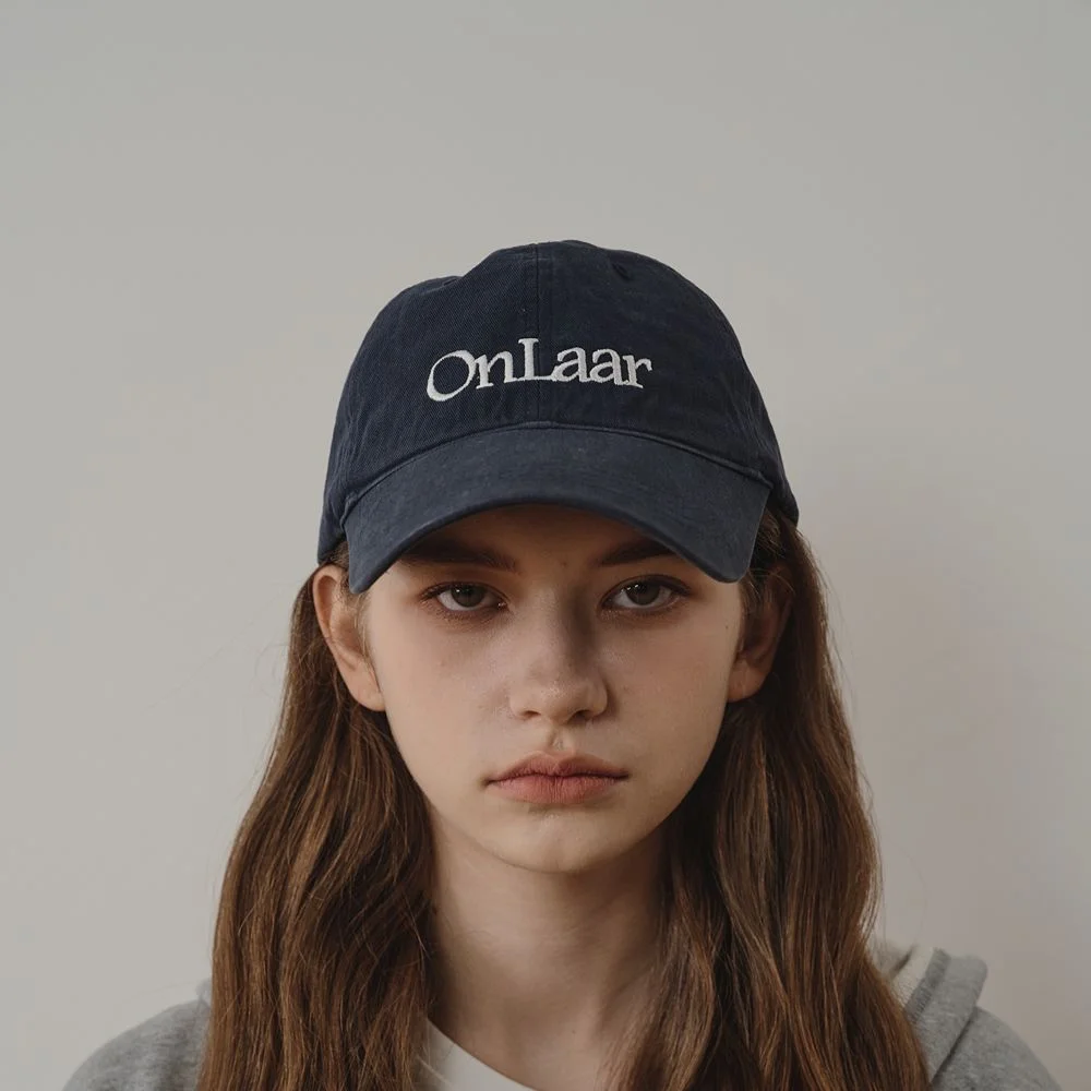 Washed Logo Ball Cap (Navy)