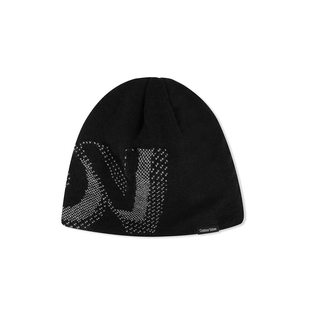 OV SHADOW JACQUARD BEANIE (BLACK)