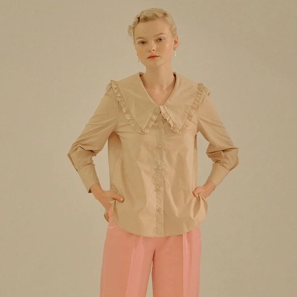 wide frill collar blouse SWBLKI0100