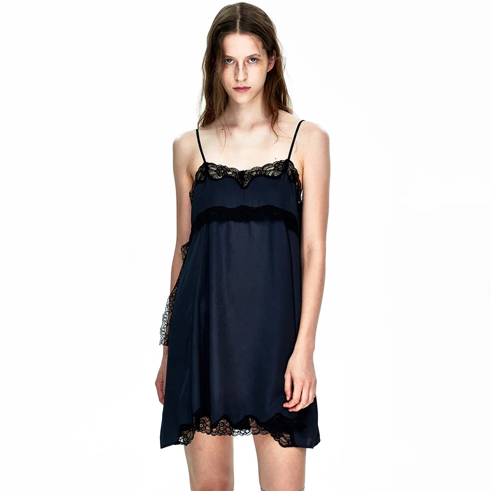 LACE SLIP DRESS_black