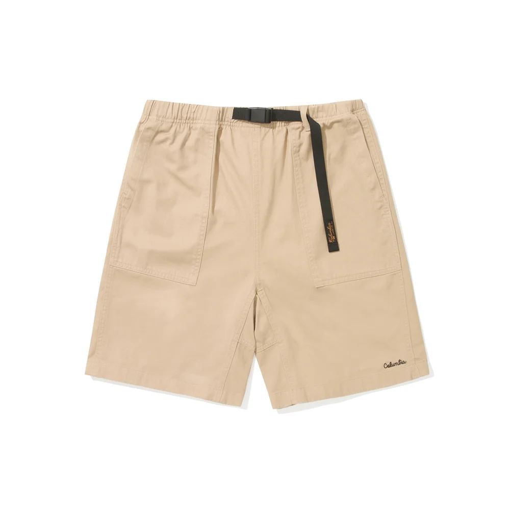 SL-LABEL BELTED COTTON SHORTS PANTS 經典米色