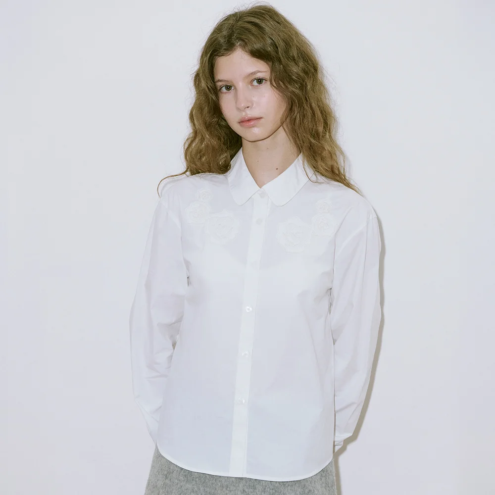 Rose Artwork Shirt (White)