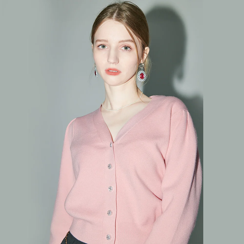 Lautre de min shine Pink knit cardigan