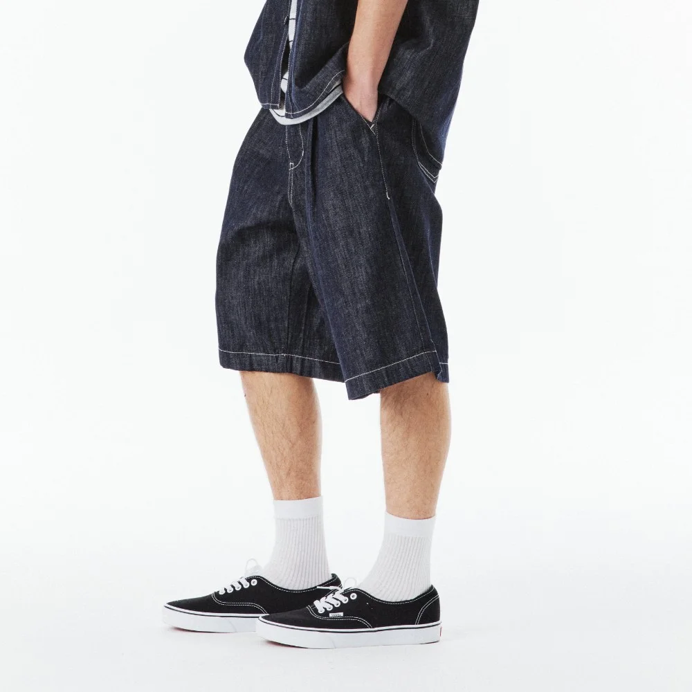 (EXCLUSIVE) DENIM SET HALF TROUSER - INDIGO (P263UDP906)