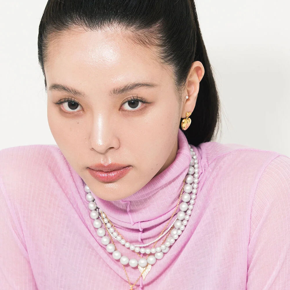 6mm Iridescent Pearl Necklace 3color