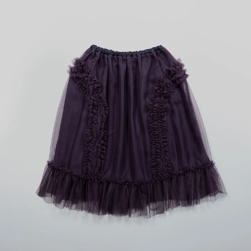 BANDING RUFFLE SHA SKIRT - DARK PURPLE