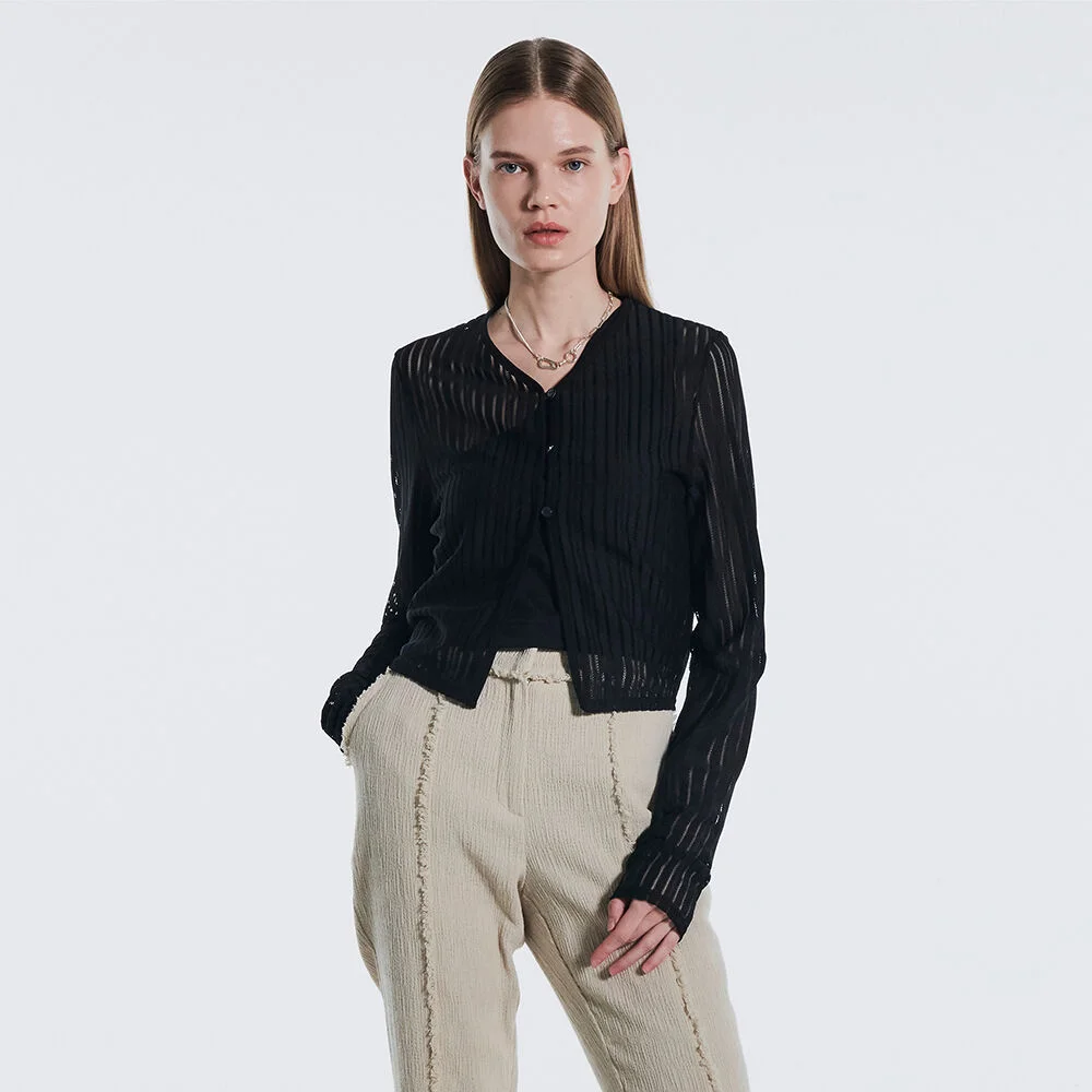 PUNCHING JERSEY CARDIGAN KS