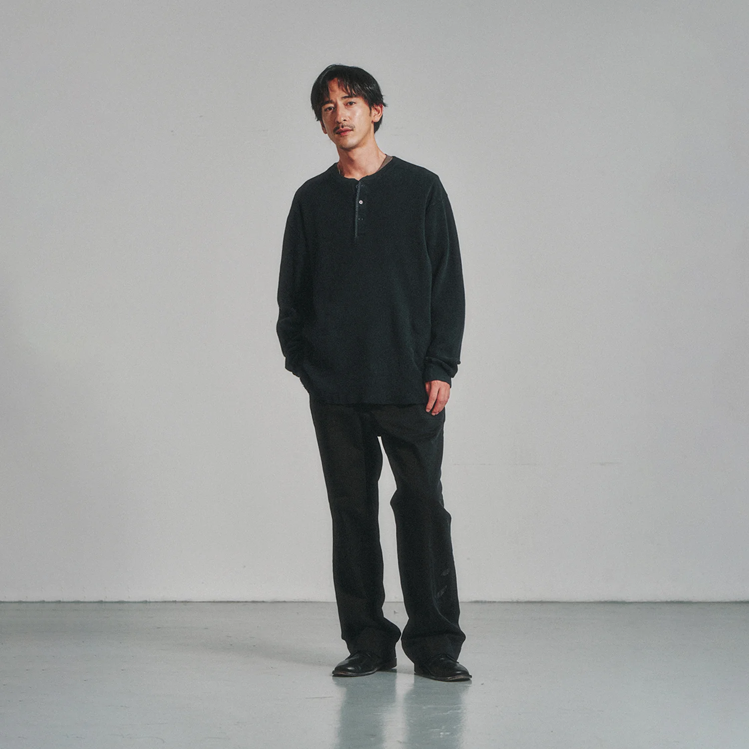 Sashiko Chino Pants_Black