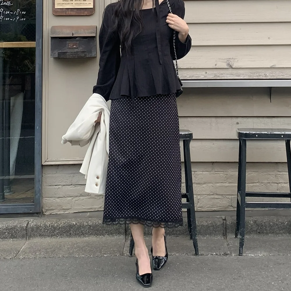 Flobe波點長裙